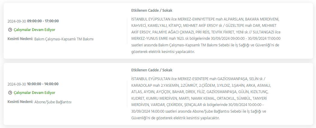 Bu geceden itibaren başlıyor! İstanbul'un 15 ilçesinde elektrikler kesiliyor 13